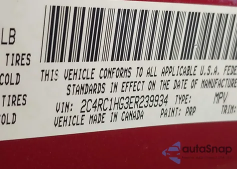 2014 Chrysler Town & Country S from USA, damaged, VIN 2C4RC1HG3ER239934